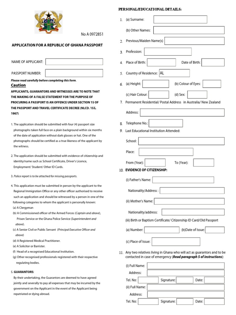 passport application form pdf