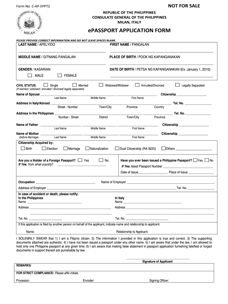 passport application form pdf