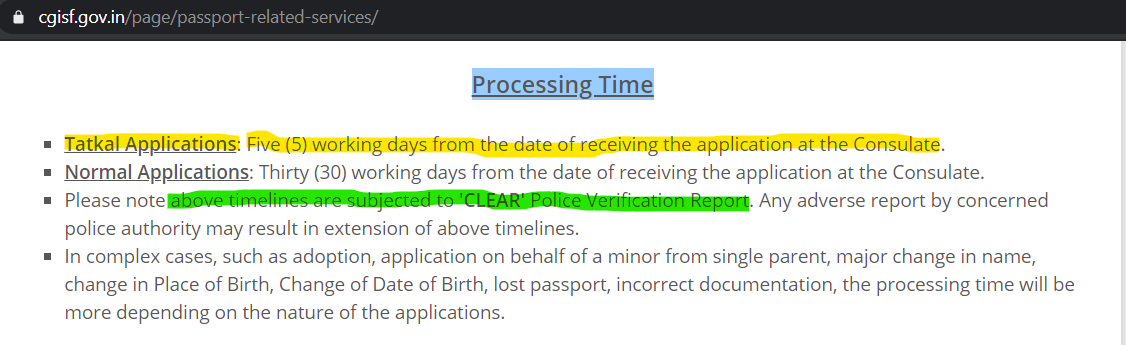 passport application is under review at indian embassy/consulate.