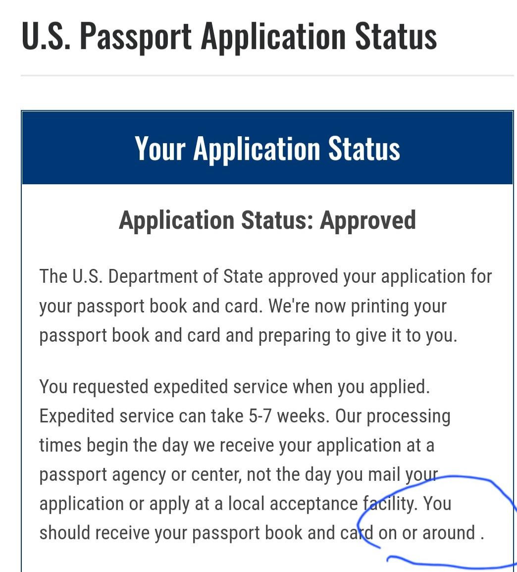 passport application no