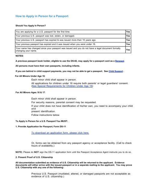 passport application requirements