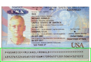 passport barcode page of the u.s. passport