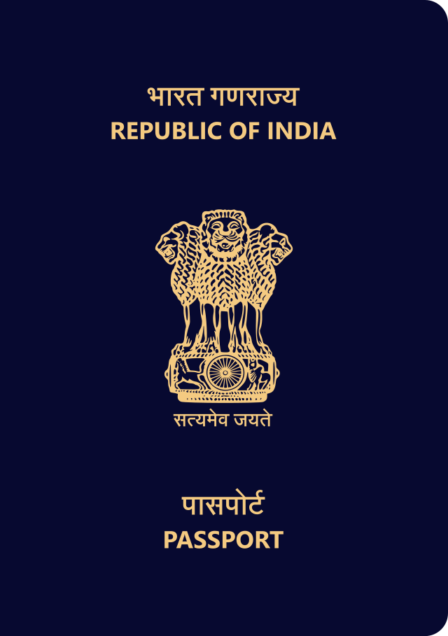 passport book no in indian passport