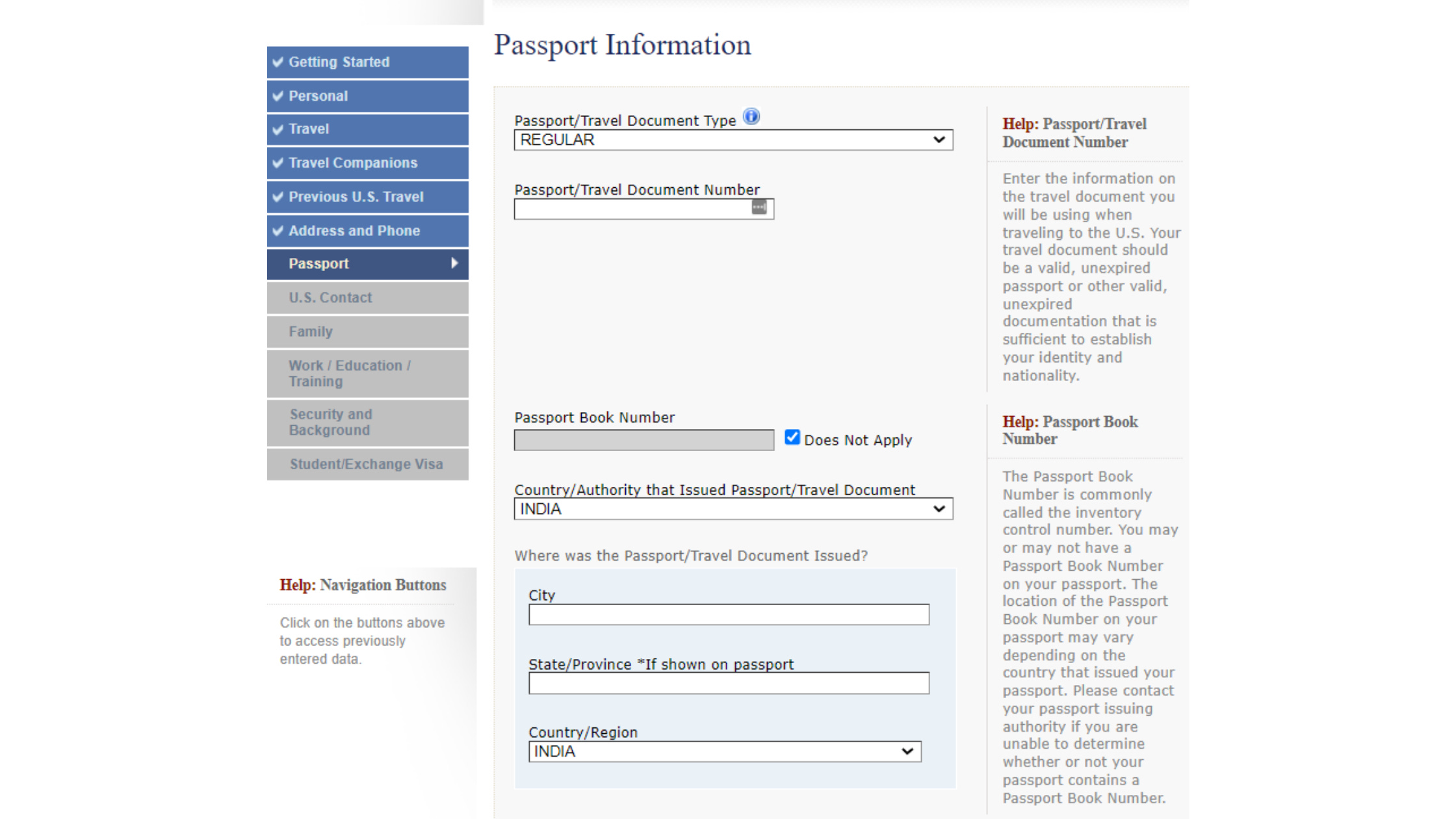 passport book number ds 160