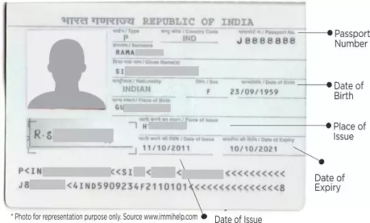 passport book number india