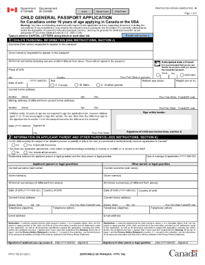 passport child application