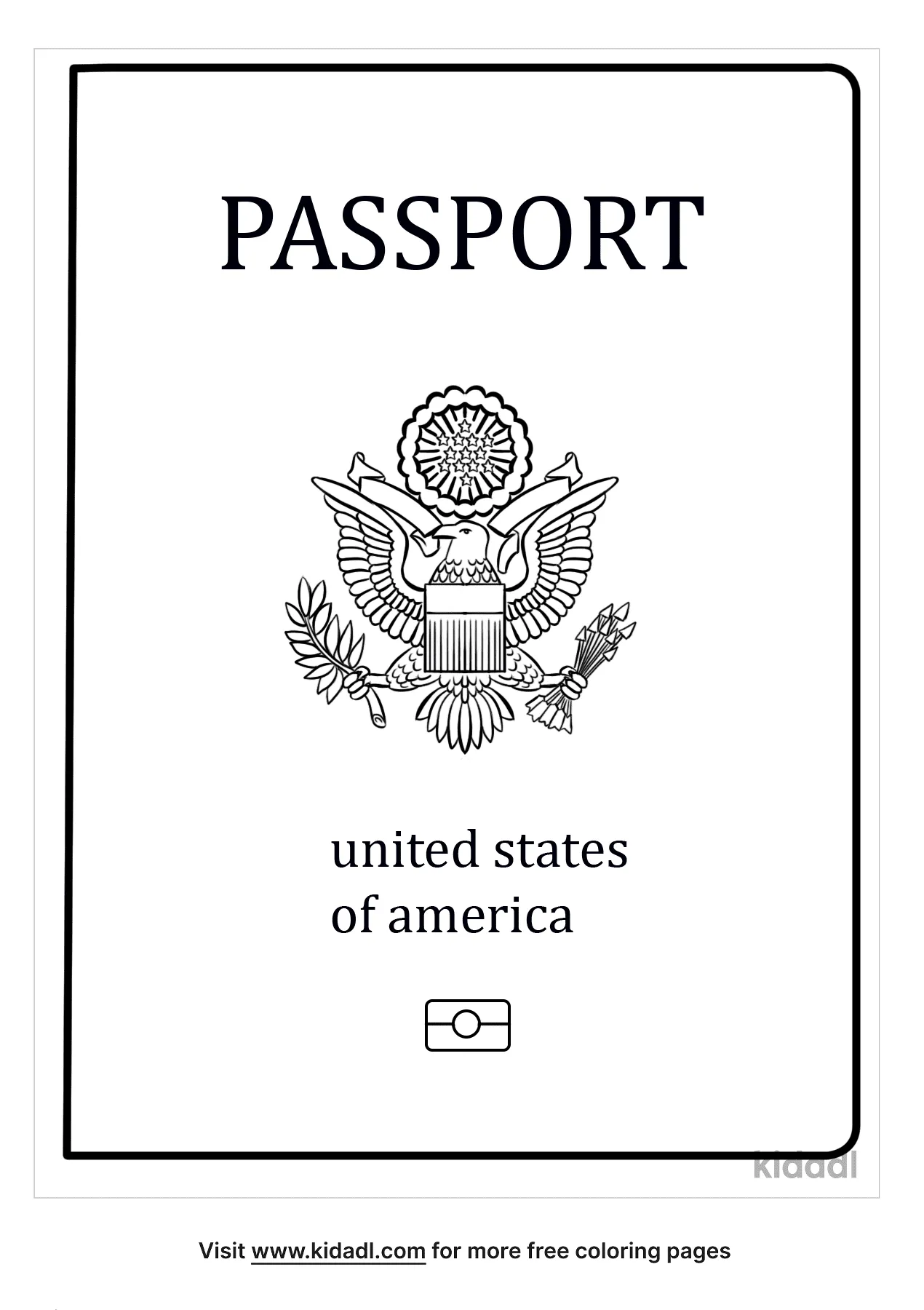 passport coloring page