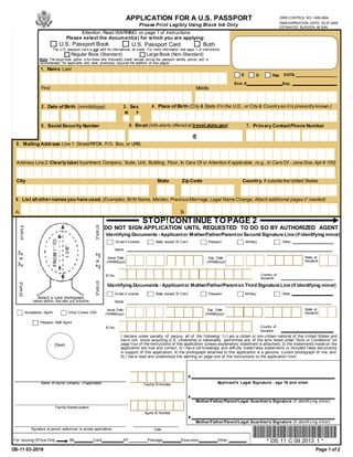 passport ds 11 application