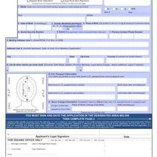 passport ds-11 form