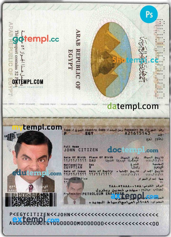 passport for egypt