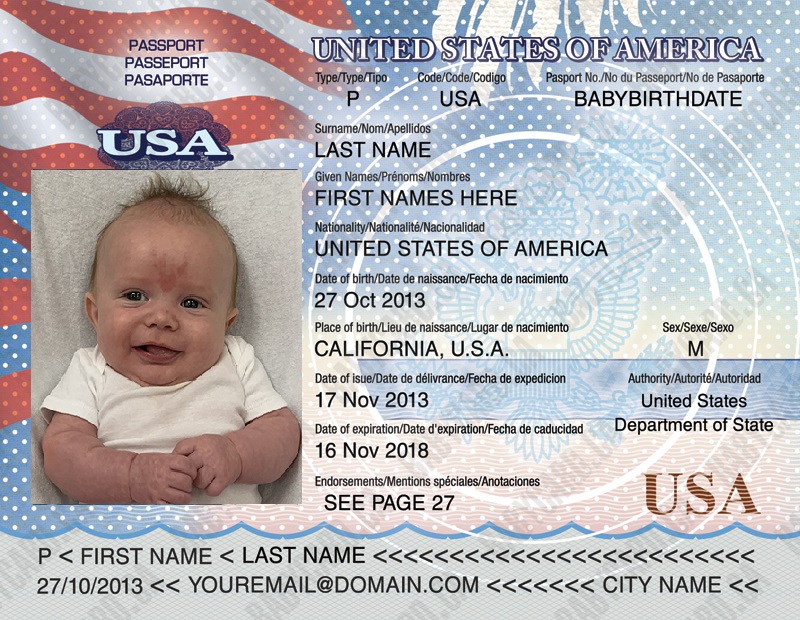 passport for infant usa