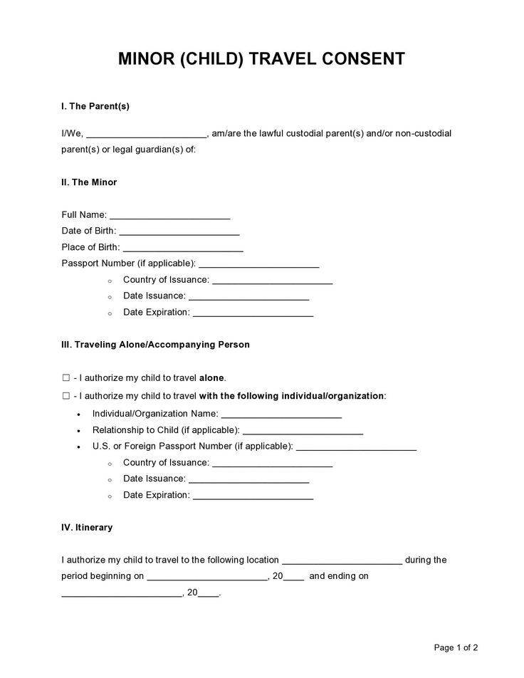 passport for minors consent form