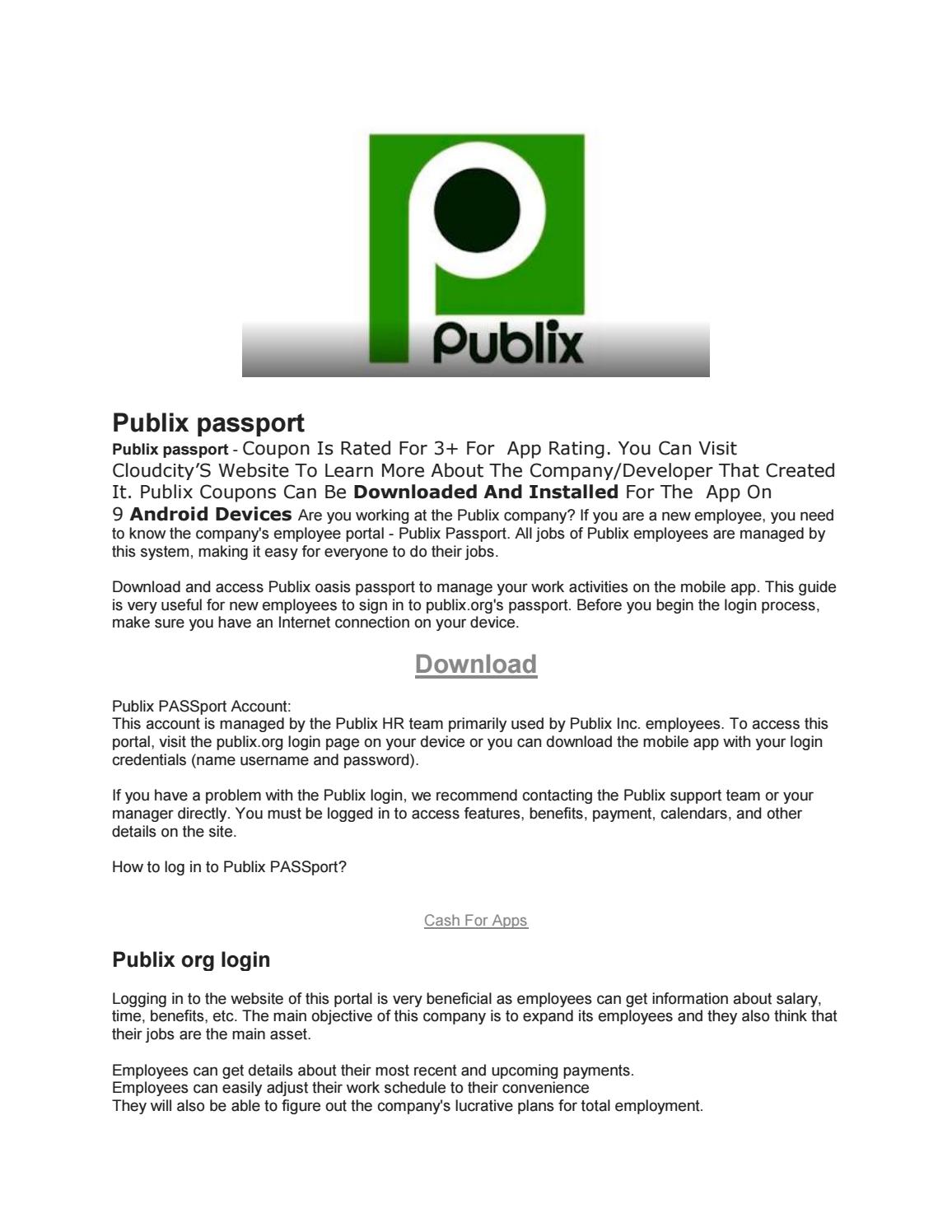 passport for publix