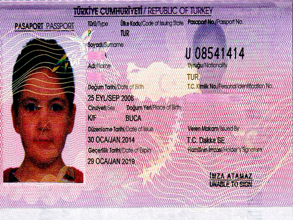 passport for turkey