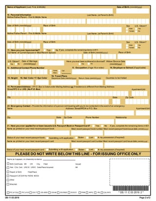 passport form ds-11