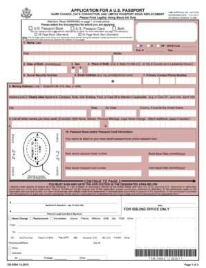 passport form ds 5504