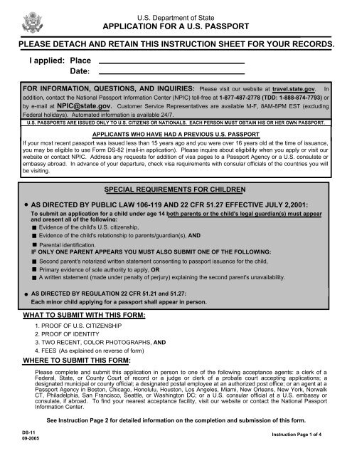 passport forms texas