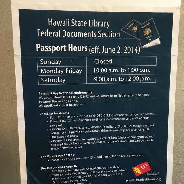 passport hawaii state library