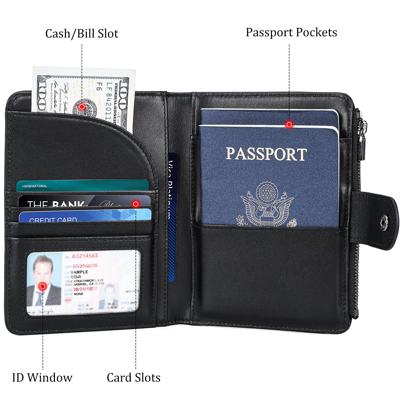 passport holder for 2 passports