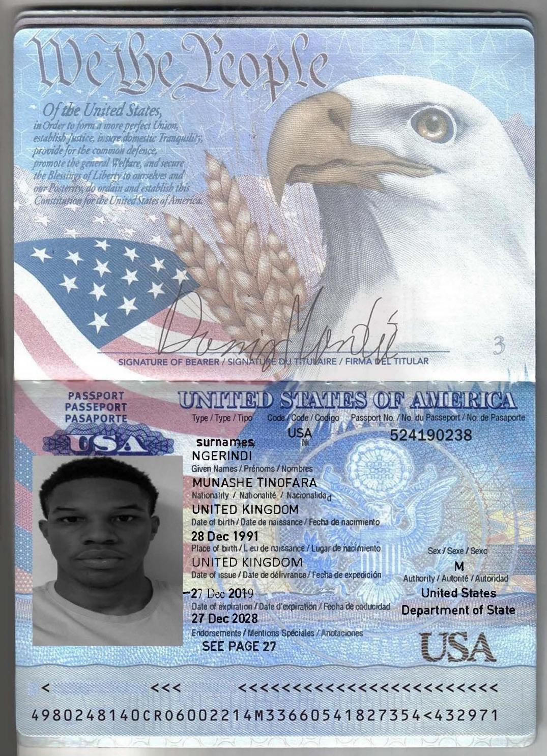 passport id page