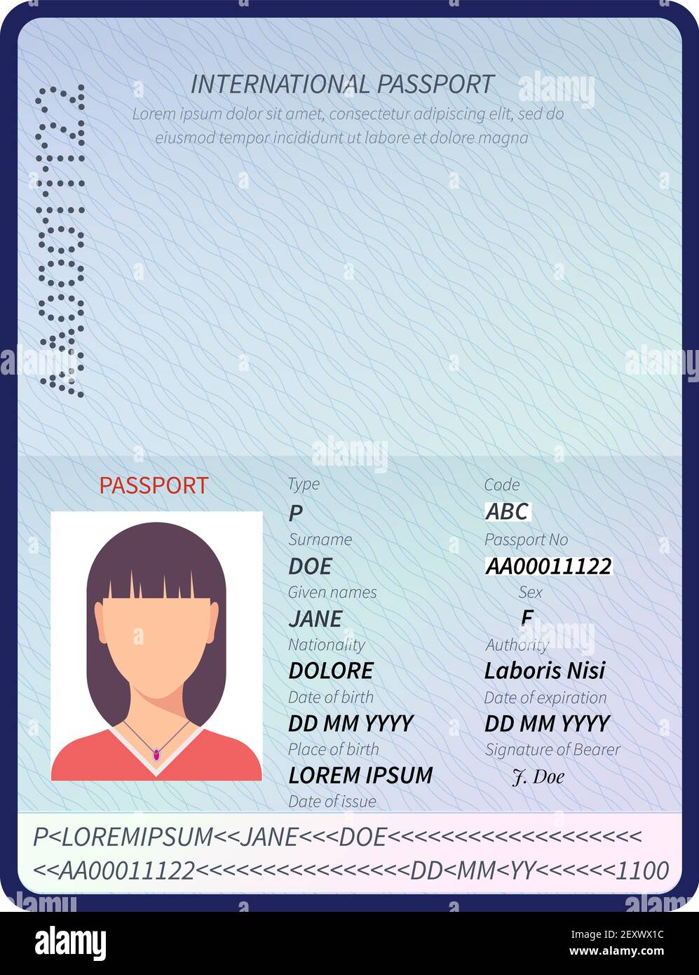 passport identity page