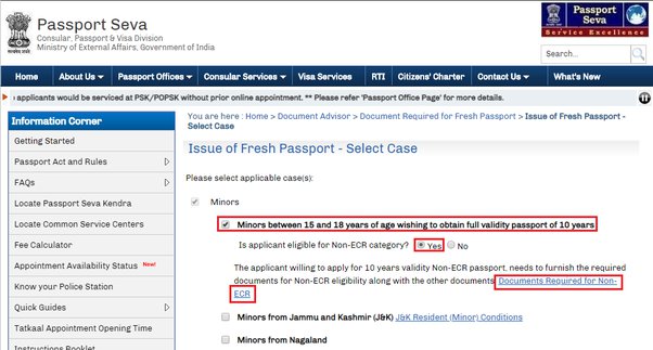 passport india documents required