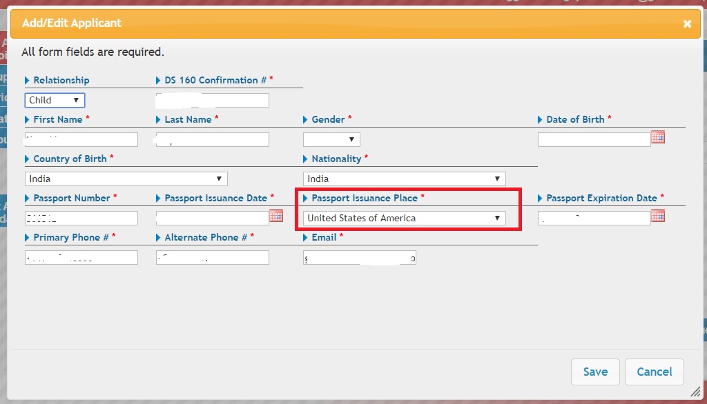 passport issuance place: