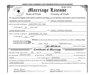 passport marriage license