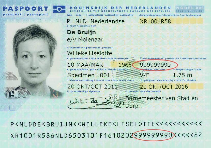 passport number identification