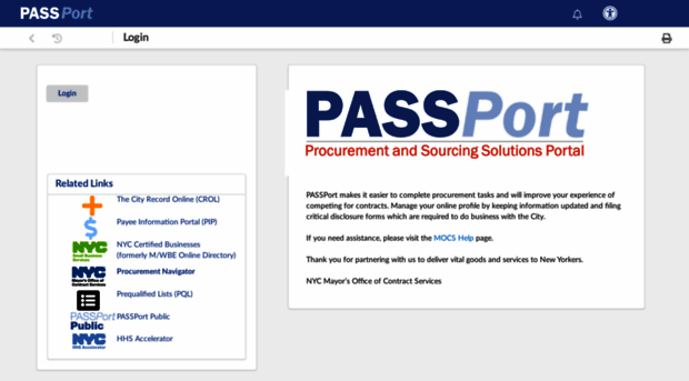 passport nyc login