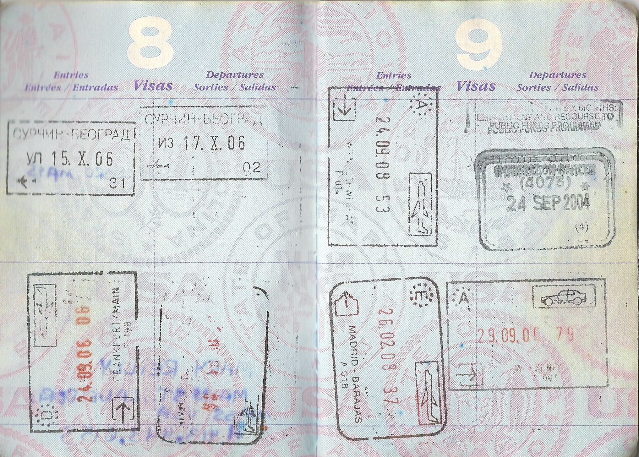 passport pages