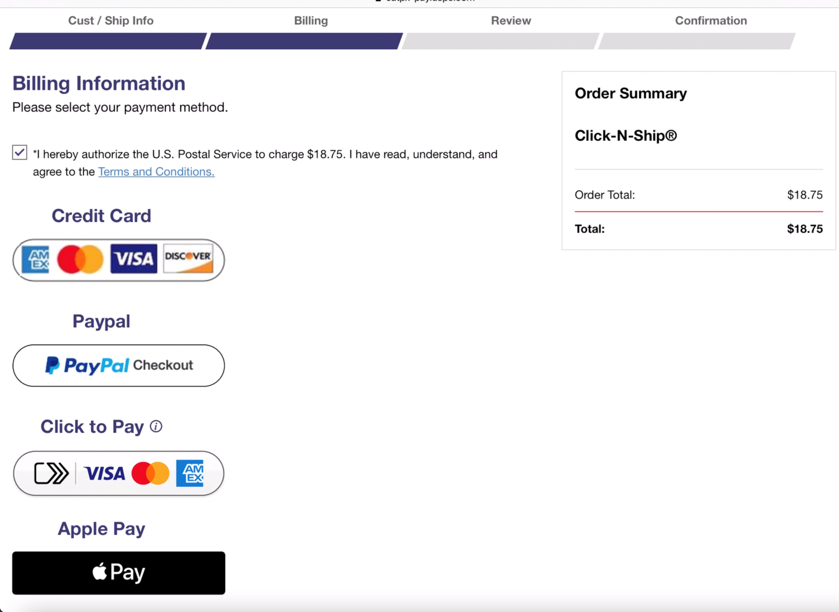 passport payment methods