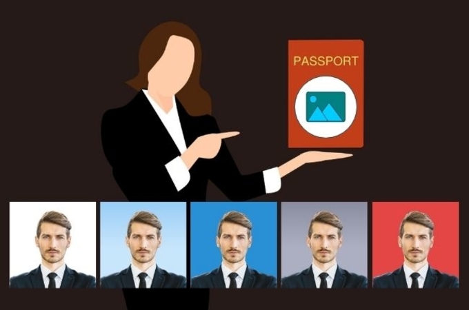 passport photo background change