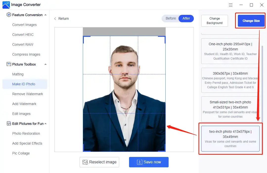 passport photo converter