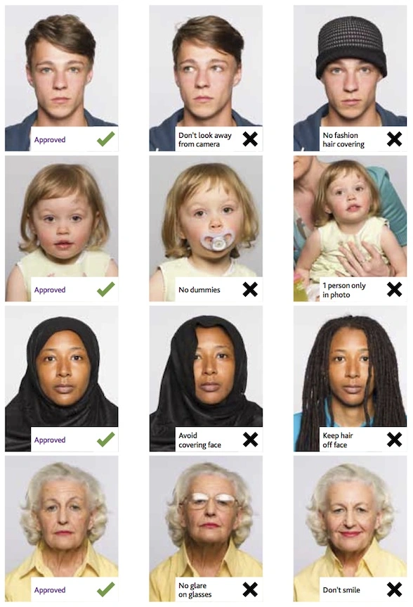 passport photo examples