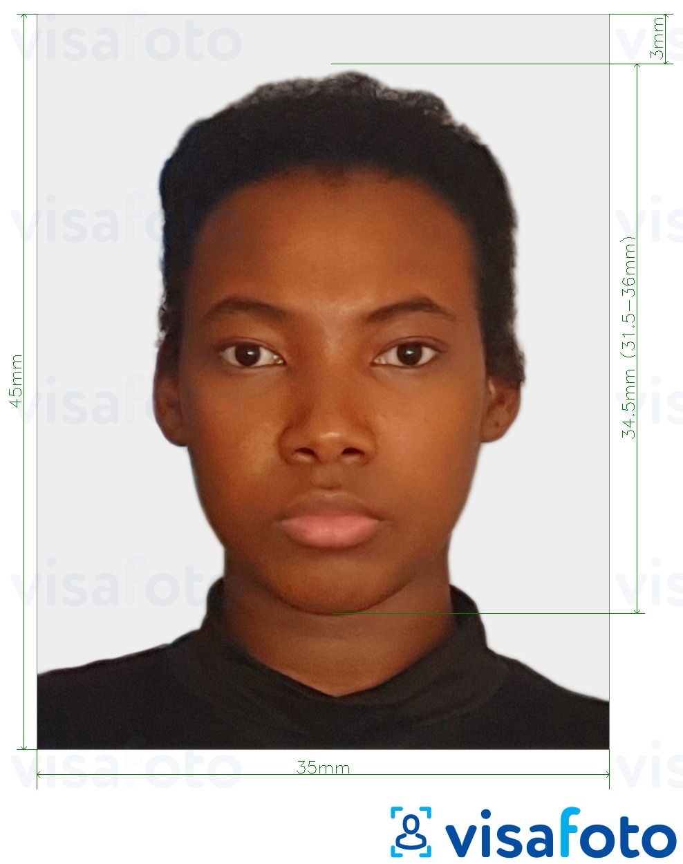 passport photo id size