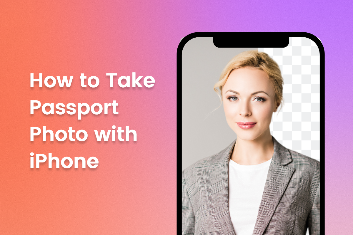 passport photo on iphone