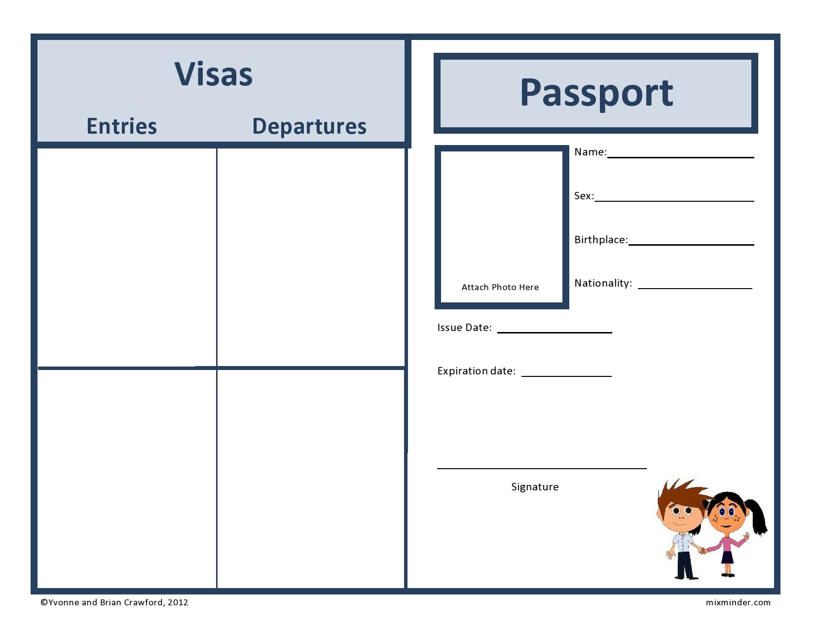 passport photo print template