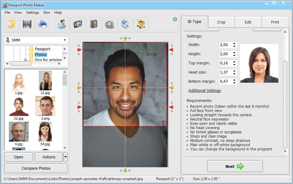 passport photo software