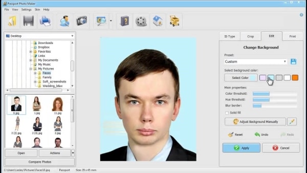 passport picture editor free