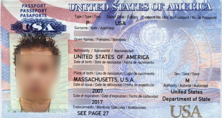 passport place of issue united states