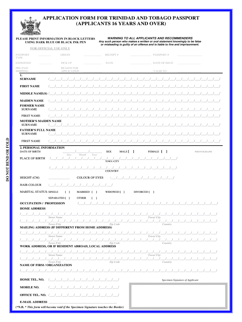 passport renewal 16 and under