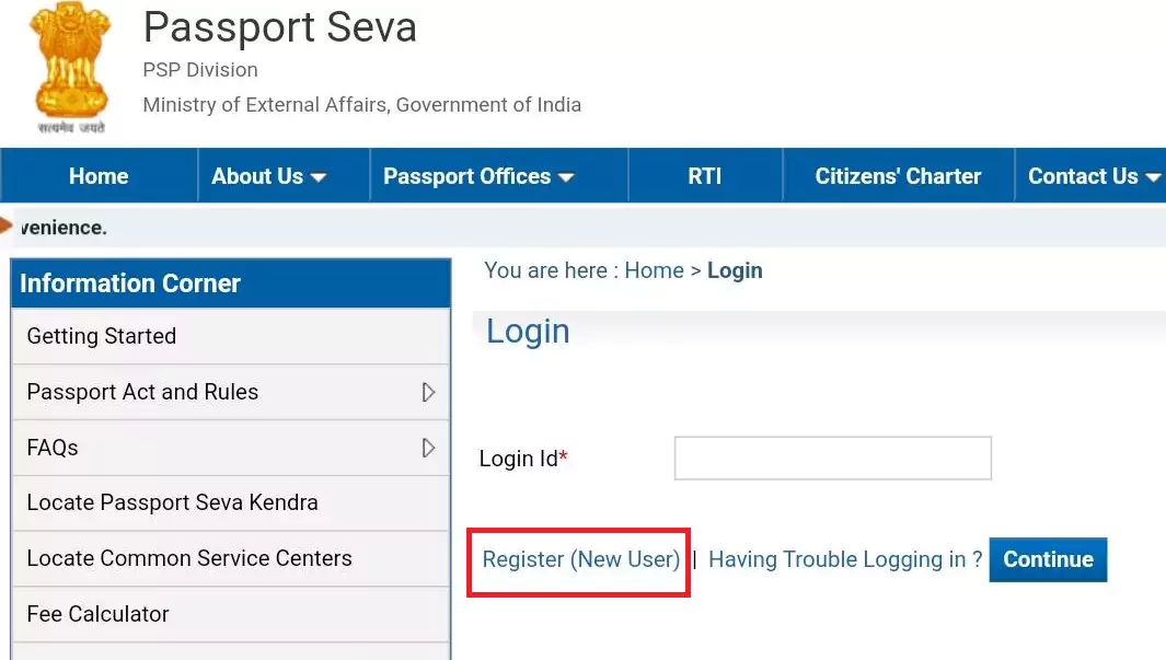 passport renewal in india process