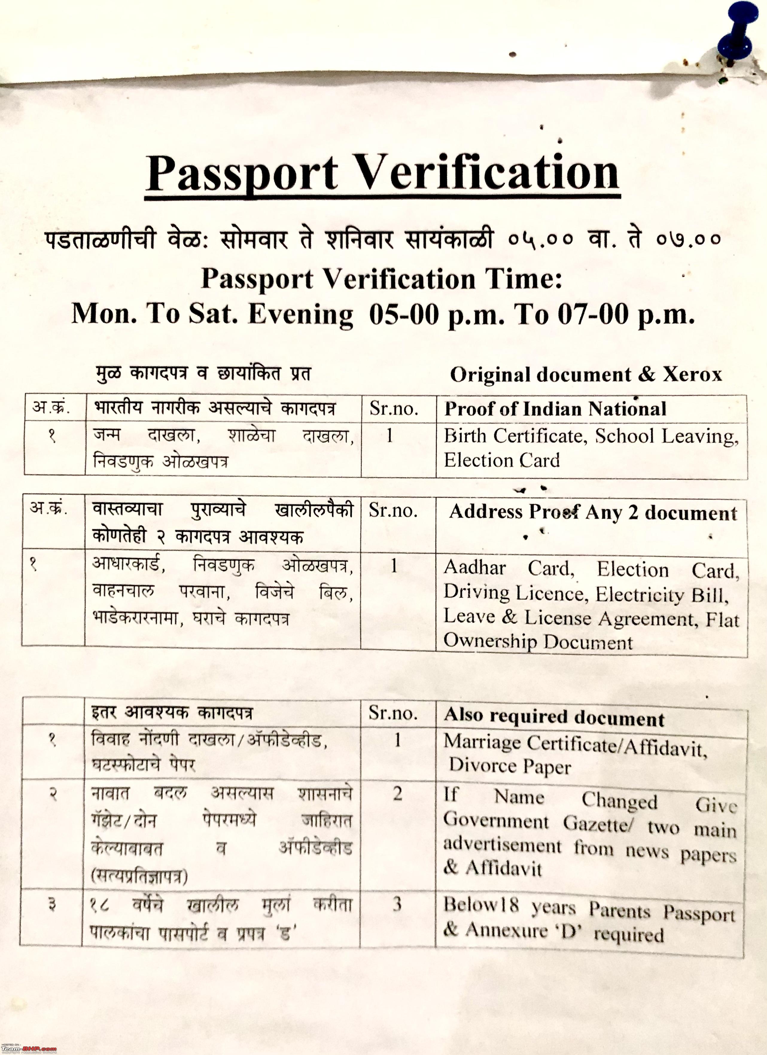 passport renewal india documents required