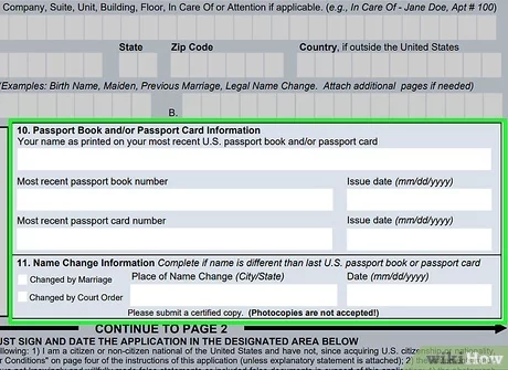 passport renewal with name change