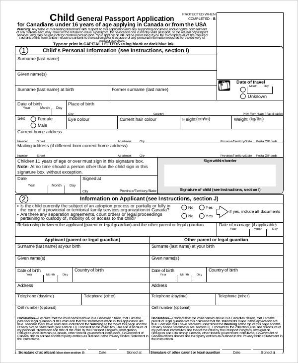 passport revewal form