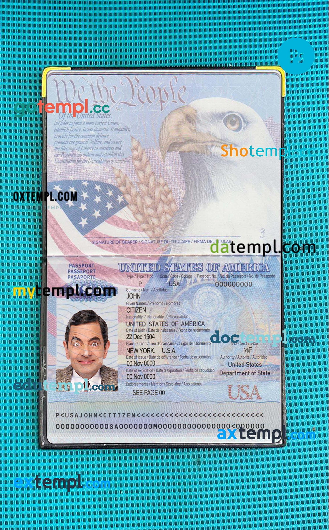 passport sample usa