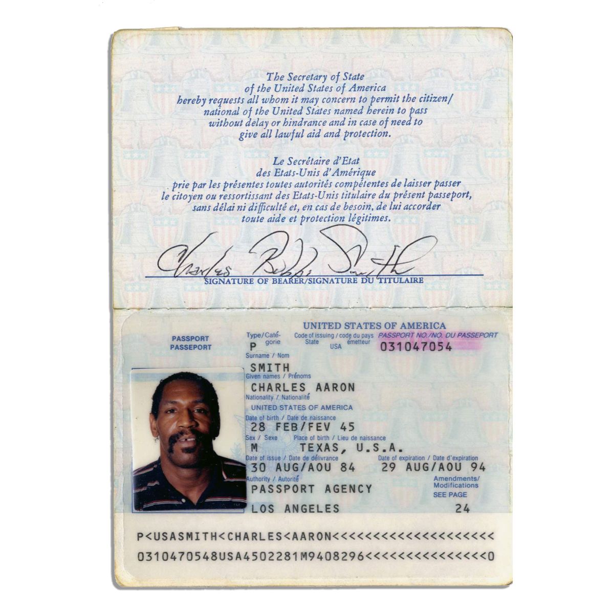 passport signature minor