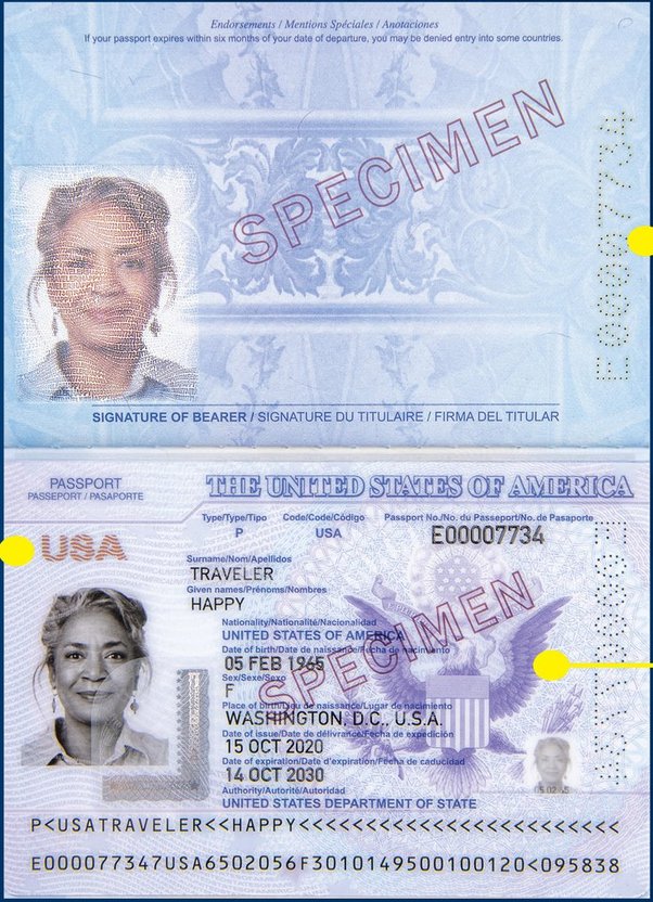 passport signature page