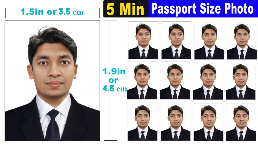 passport size photo in cm